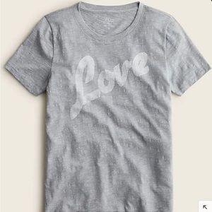 J. Crew NWT "Love" Crewneck T-shirt S